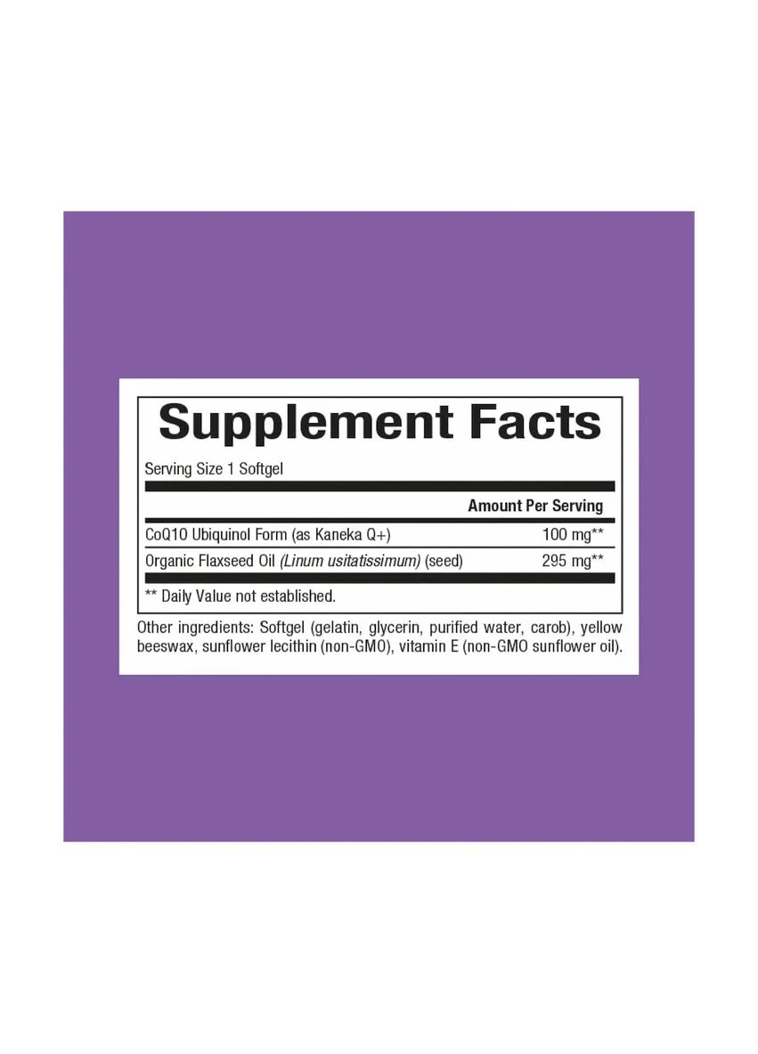 Убіхінол Ubiquinol CoQ10 100 мг, 60 капсул Natural Factors (361116035)