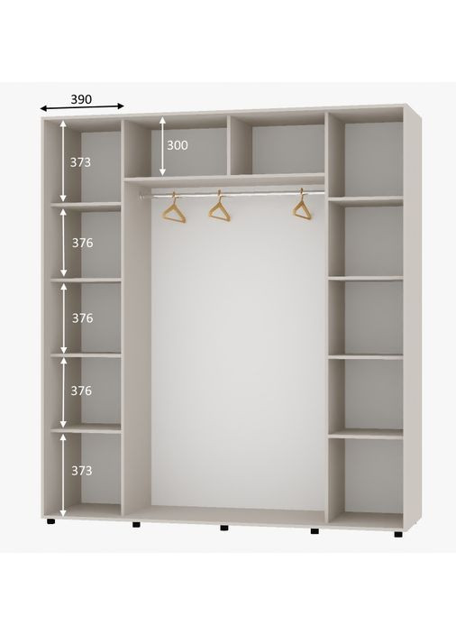 Шафа-купе тридверна Алекса ШК-05 2 Дзеркала з піскострумним малюнком/Дзеркало 180*60*200 см Кашемір Алекса (383756519)