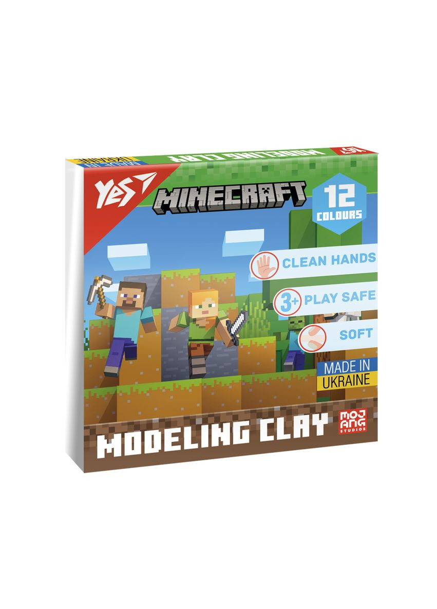 Пластилін Minecraft 12 кольорів 240 г (540668) Yes (346484227)