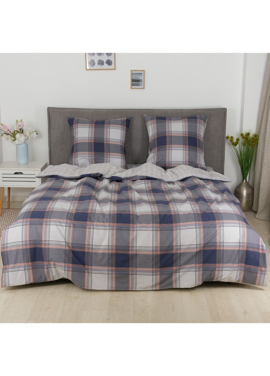 Постільна білизна Isleep ранфорс з простирадлом на гумці (160*200) - 25418 двоспальна Viluta (367056401)