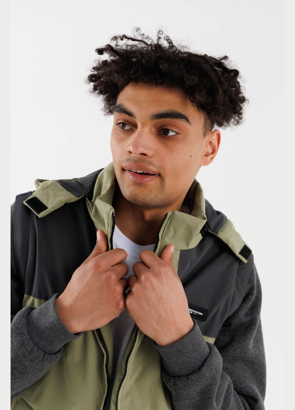 Оливковая демисезонная куртка мужская 3049 оливковый (2000990286949d) shop (2000990286949) Demos