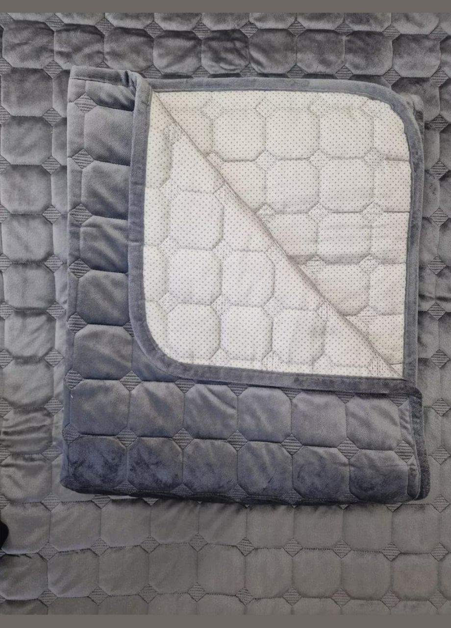 Набір накидок на диван та крісла 90х210 та 2шт 90х160 Сірий (П4К-am-divandek-002) No Brand (323160694)