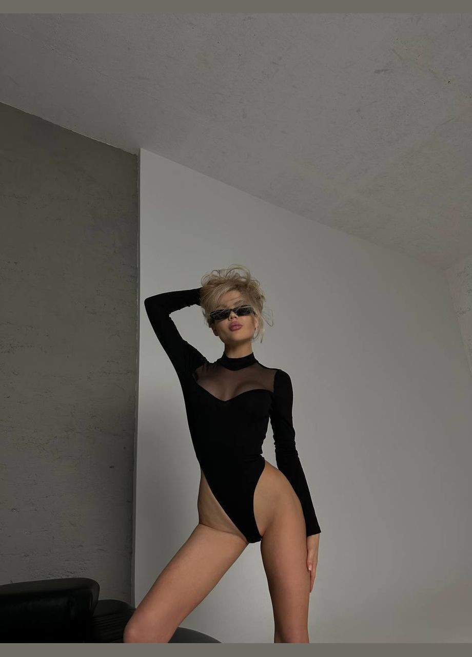 Жіночий боді-гольф з сіткою на декольте MonCher (330255380)