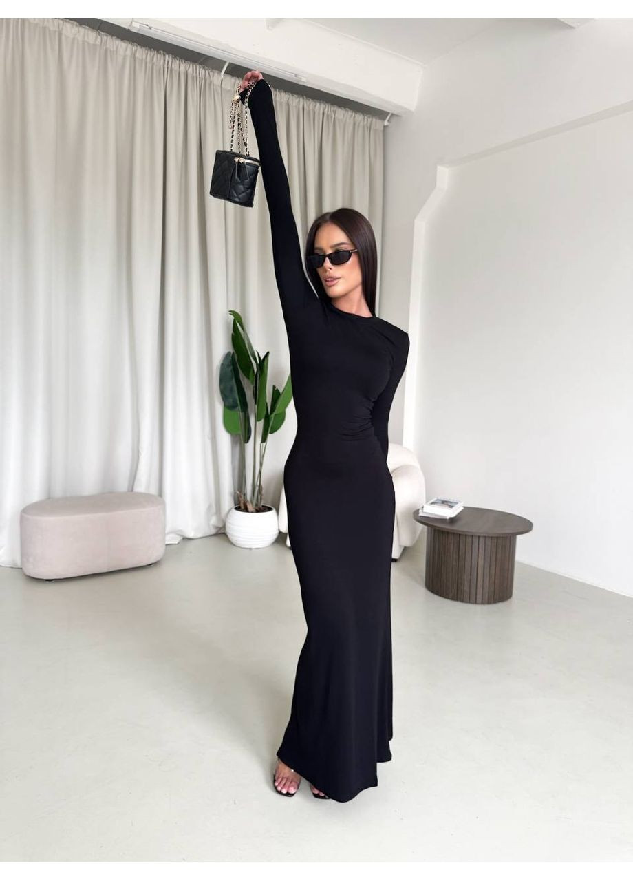 Чорна повсякденний, джинсова, ділова, кежуал сукня максі Україна