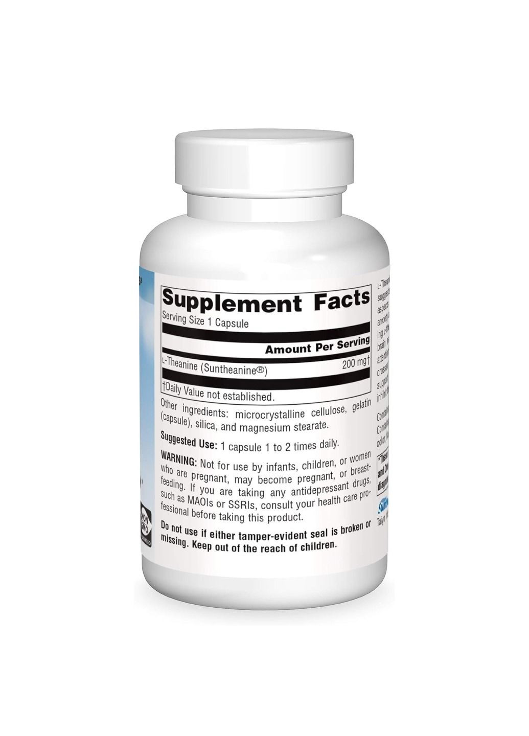 Комплекс амінокислот Serene Science® L-Theanine 200 mg - 30 tabs Source Naturals (364201530)