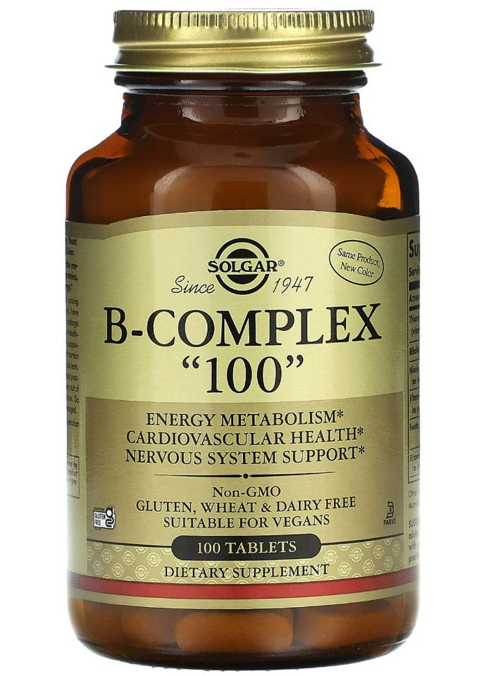 Вітаміни В-100 комплекс B-Complex 100 100 таблеток Solgar (357342597)