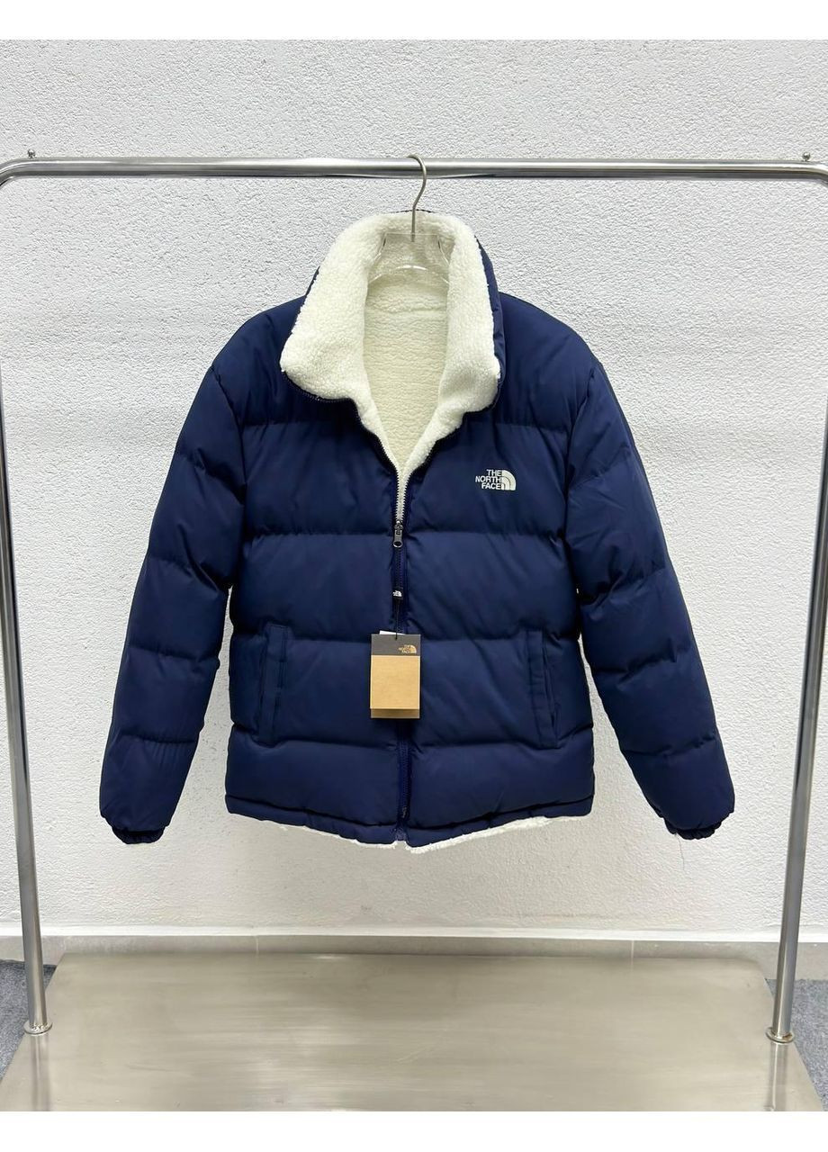 Синий зимний Пуховик No Brand