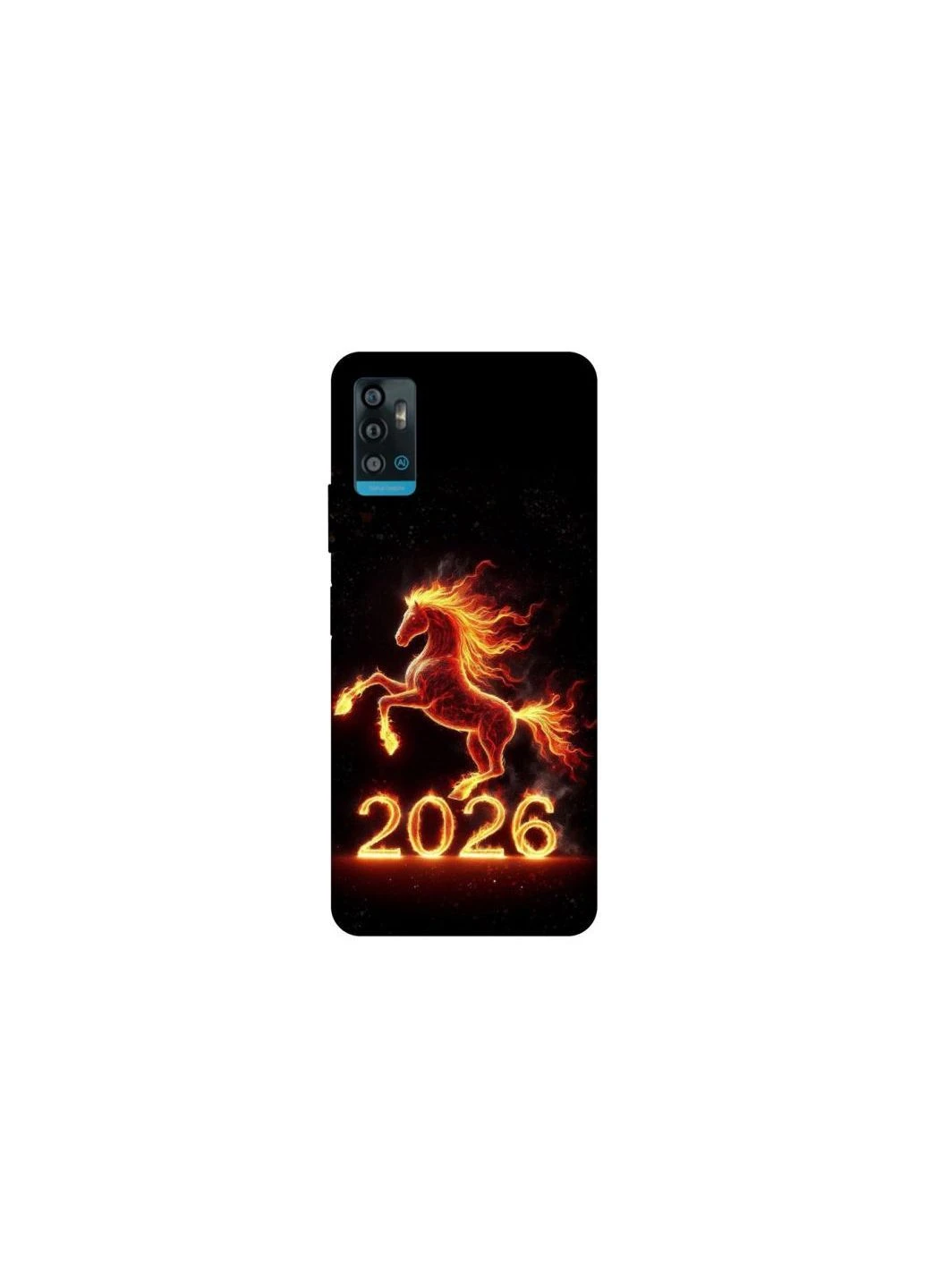 Чехол на ZTE Blade A71 Red Fire Horse ver.1 Frontalka (375698925)
