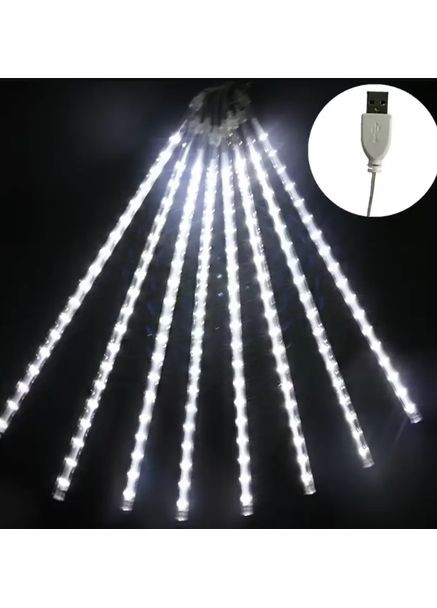 Гирлянда светодиодная Метеоритный дождь Тающая сосулька 8 шт 50 см от USB. No Brand (361866544)