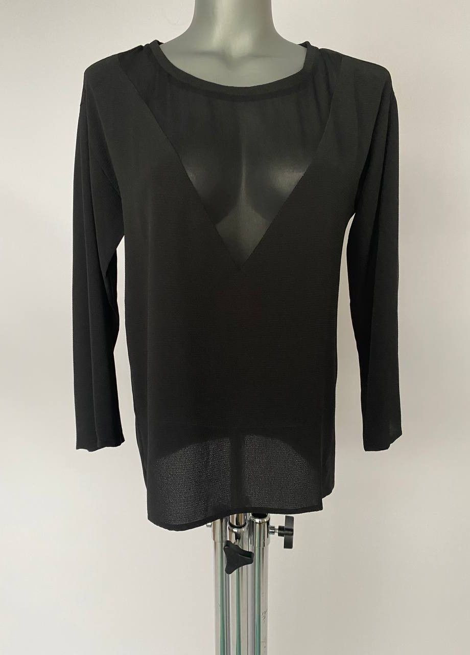 Чорна блуза чорний Tom Tailor