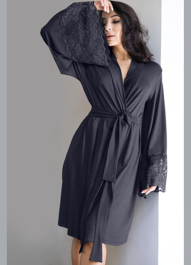 Халат с широкими рукавами Leinle 1566/60027 gray (301792597)