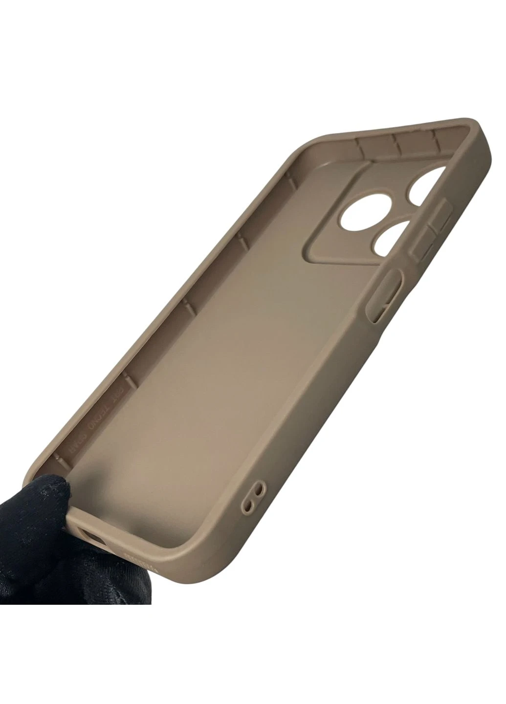 Чохол силіконовий Soft Touch з 3D принтом вишеньки для Spark 10C (KI5m) коричневий (Повний захист камери) Tecno (378970567)