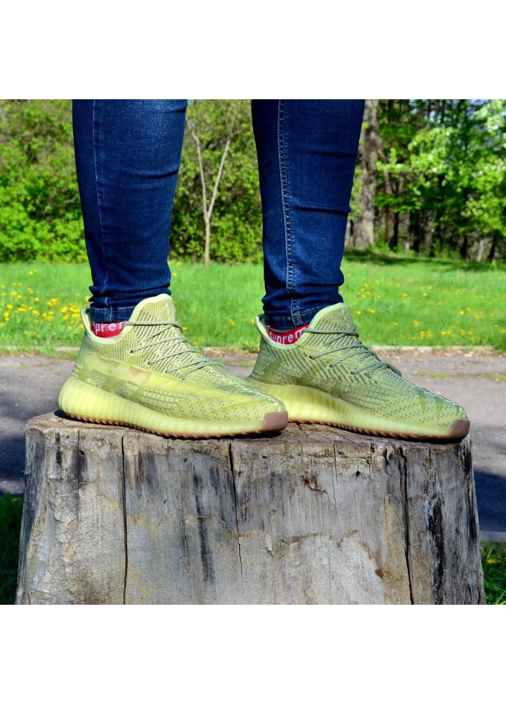 Зелені літні кросівки adidas yeezy boost 350 v2 green v2 адідас ізі буст зелені No Brand