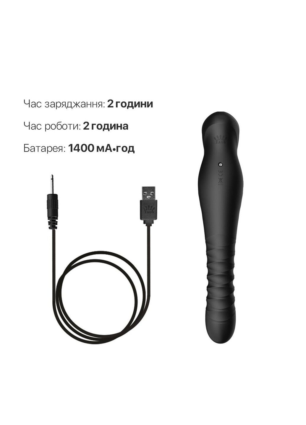 Смартвибратор-пульсатор — King Obsidian Black, кристалл Swarovski Zalo (298349066)