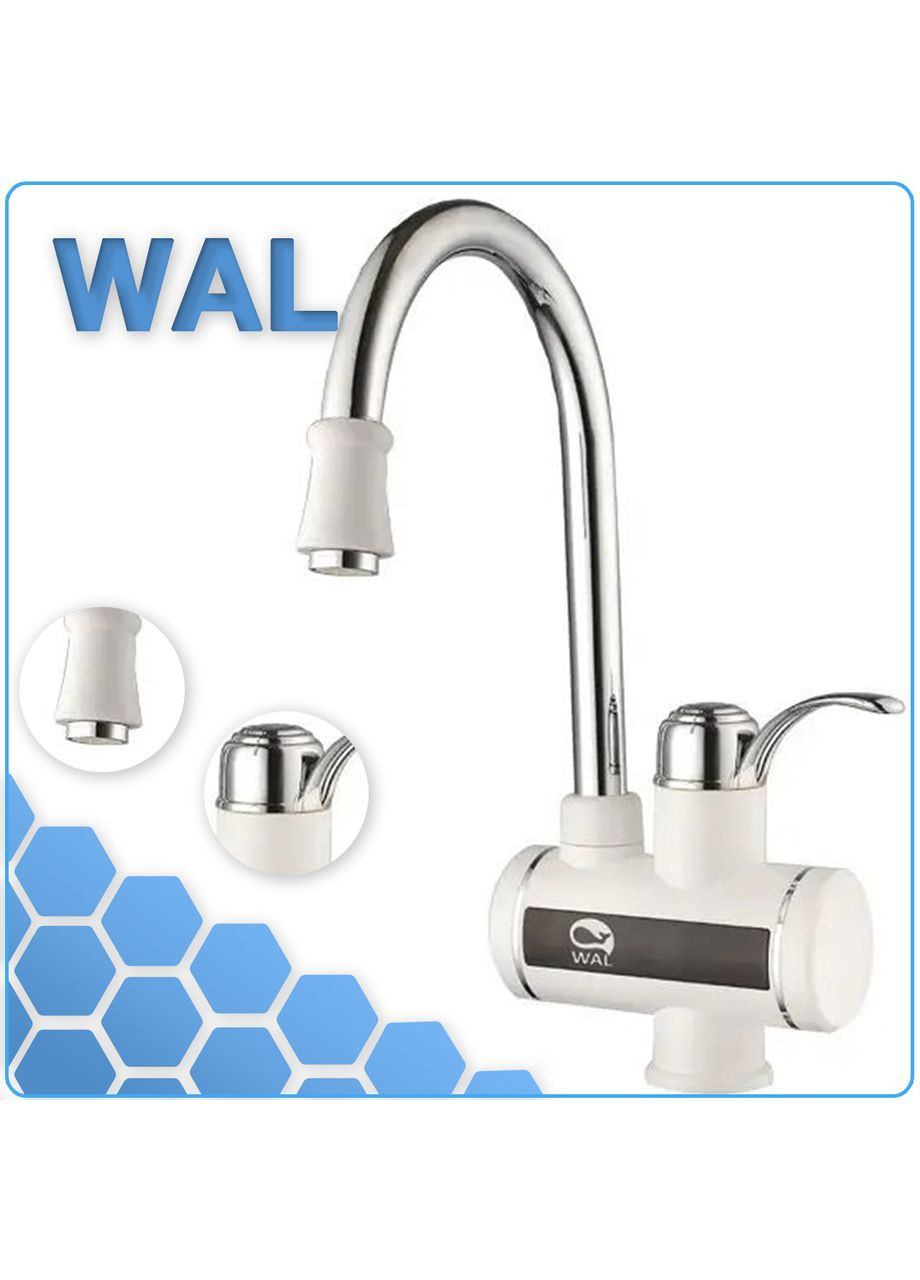 Електричний проточний водонагрівач для кухні 3 кВт кран водонагрівач LOTER7A502 змішувач WAL (327435286)