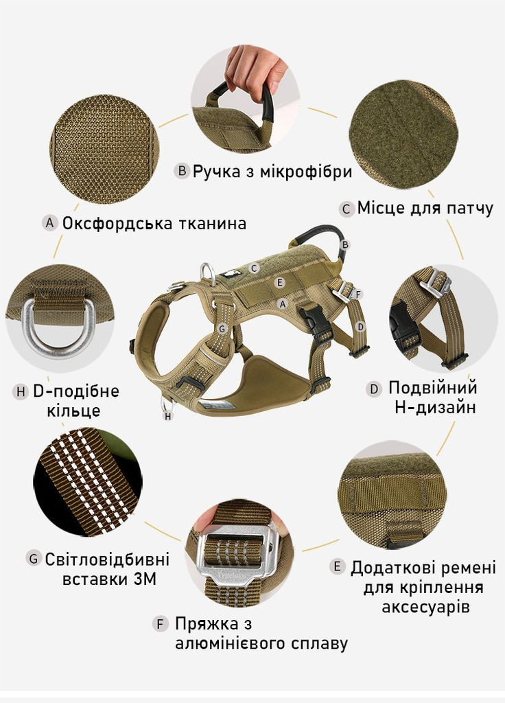 Шлея для собак TLH7011 со светоотражающими элементами, водонепроницаемая, Черный L Truelove (308862995)