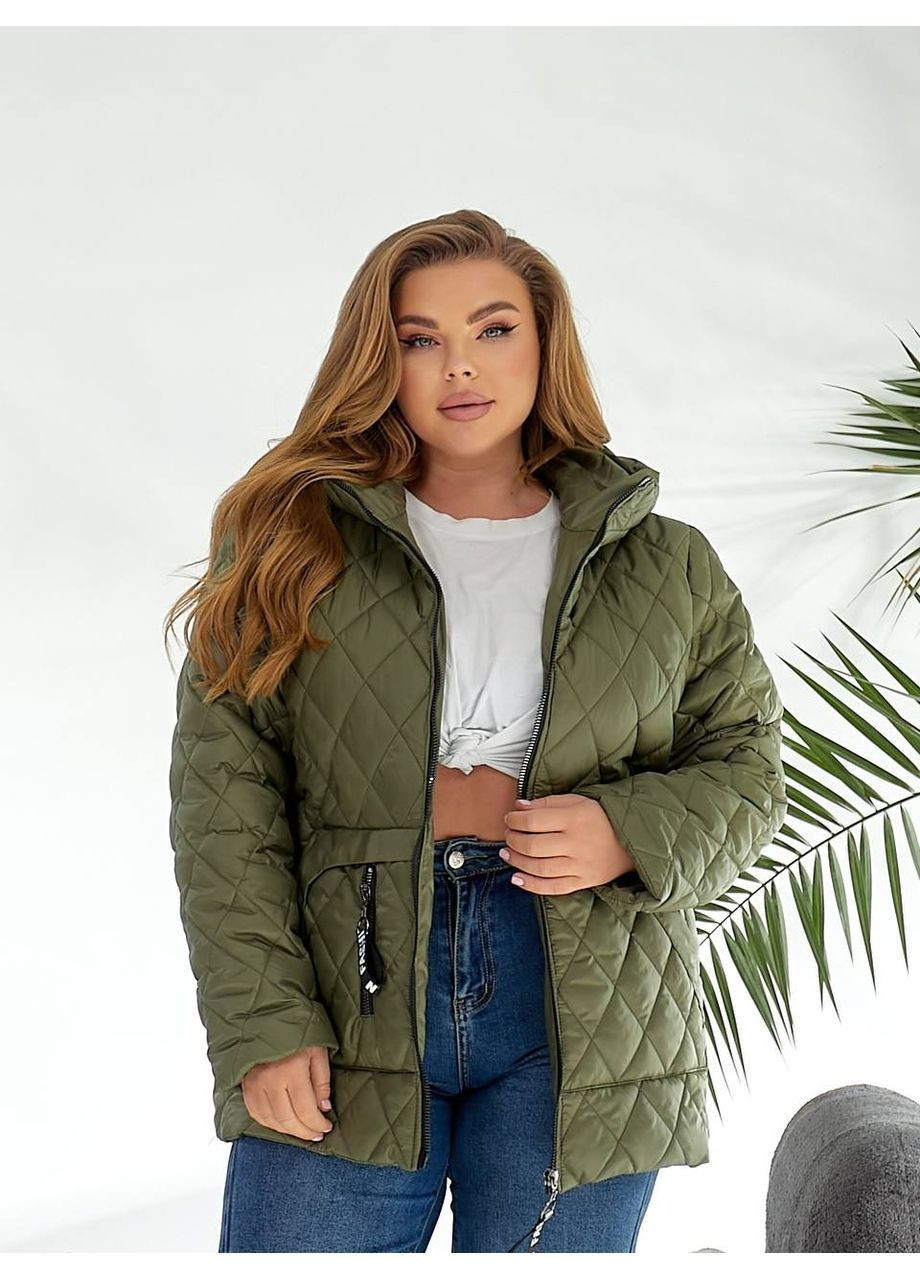 Оливкова (хакі) демісезонна жіноча куртка Asi.Store.ua