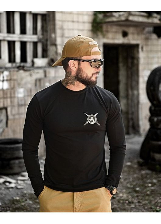 Армійський чоловічий лонгслів Самурай чорний Freedom (358932516)