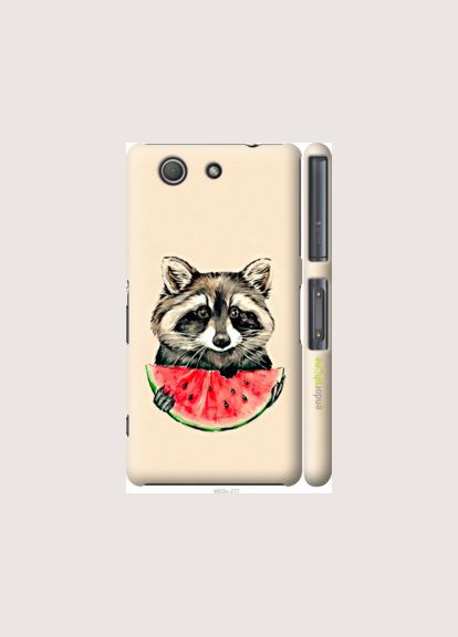 Чехол на Sony Xperia Z3 Compact D5803 Енотик с арбузом "4605c-277-2448" Endorphone (348085179)