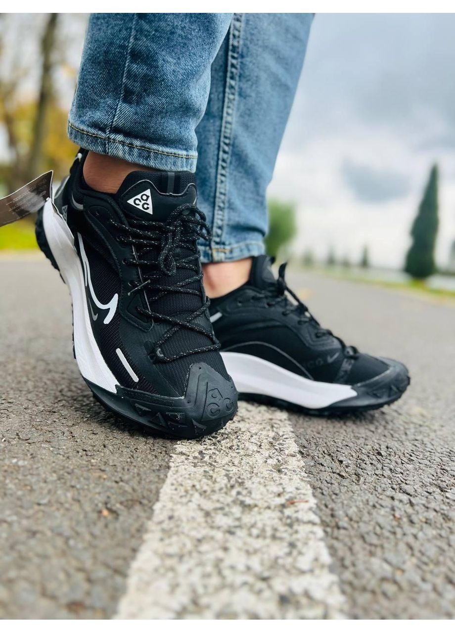 Черные демисезонные кроссовки мужские nike acg mounth fly 2 low black white найк асж маунс флай No Brand