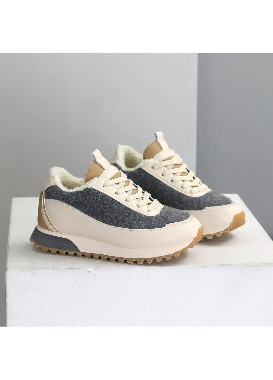 Зимние кроссовки Helen бежевые зима (370813403)