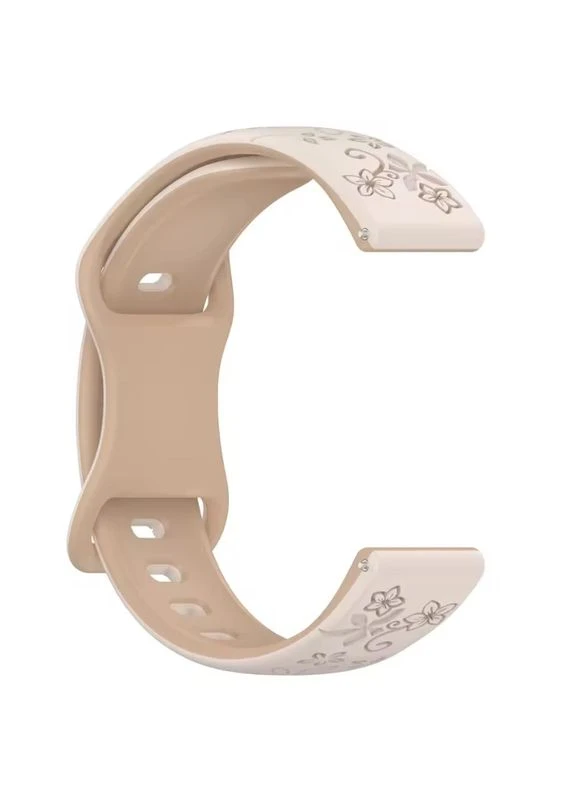 Ремінець каучуковий жіночий Flower Beige 18 мм Besta (382812287)