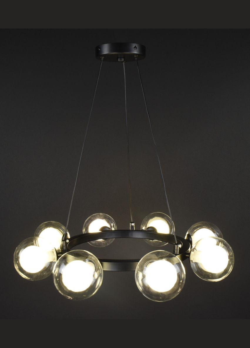 Люстра подвесная на 8 лампочек 27914 Черный 25-130х54х54 см. Sunnysky (364494642)