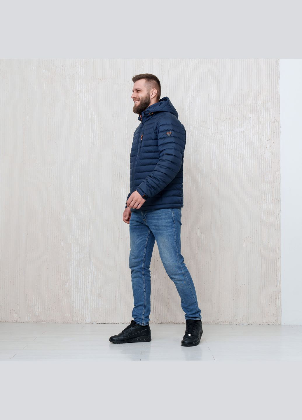 Синяя демисезонная осенняя мужская демисезонная куртка большого размера SK