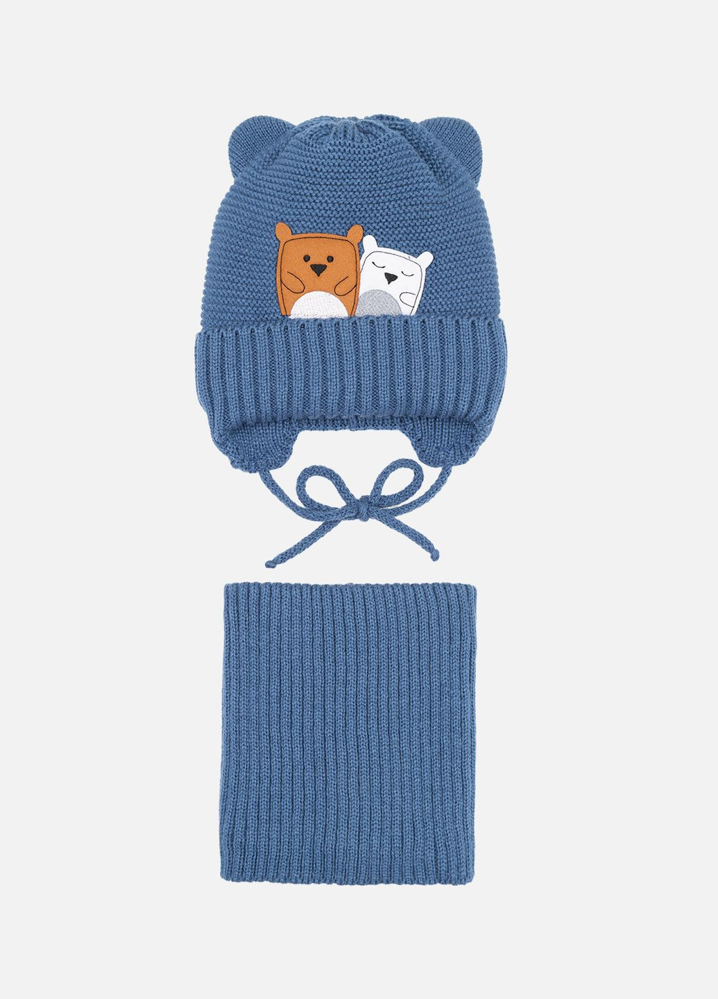 Комплект шапка + шарф для хлопчика колір синій ЦБ-00263005 Yuki (307793790)