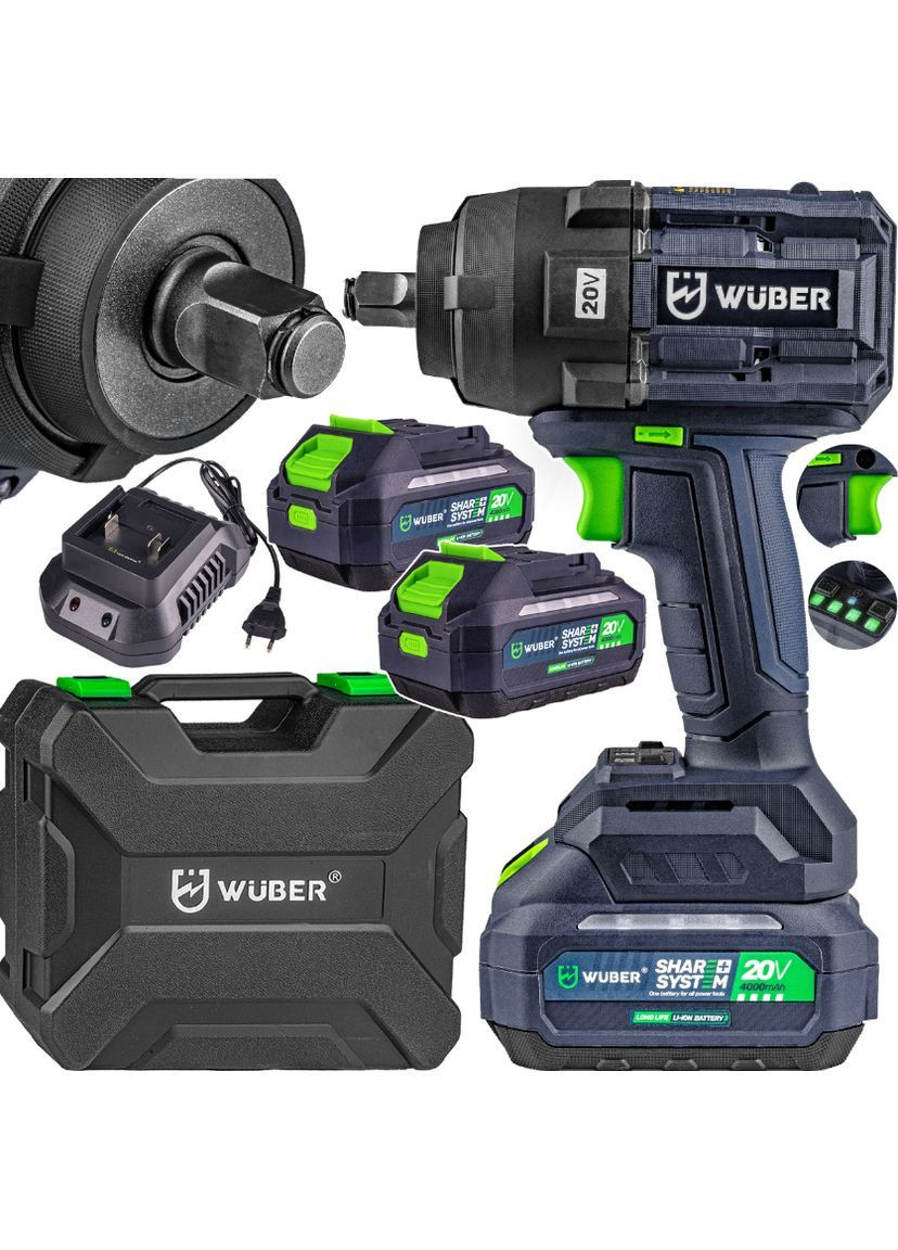 Гайковерт акумуляторний ударний 1000Нм Wuber (367182341)