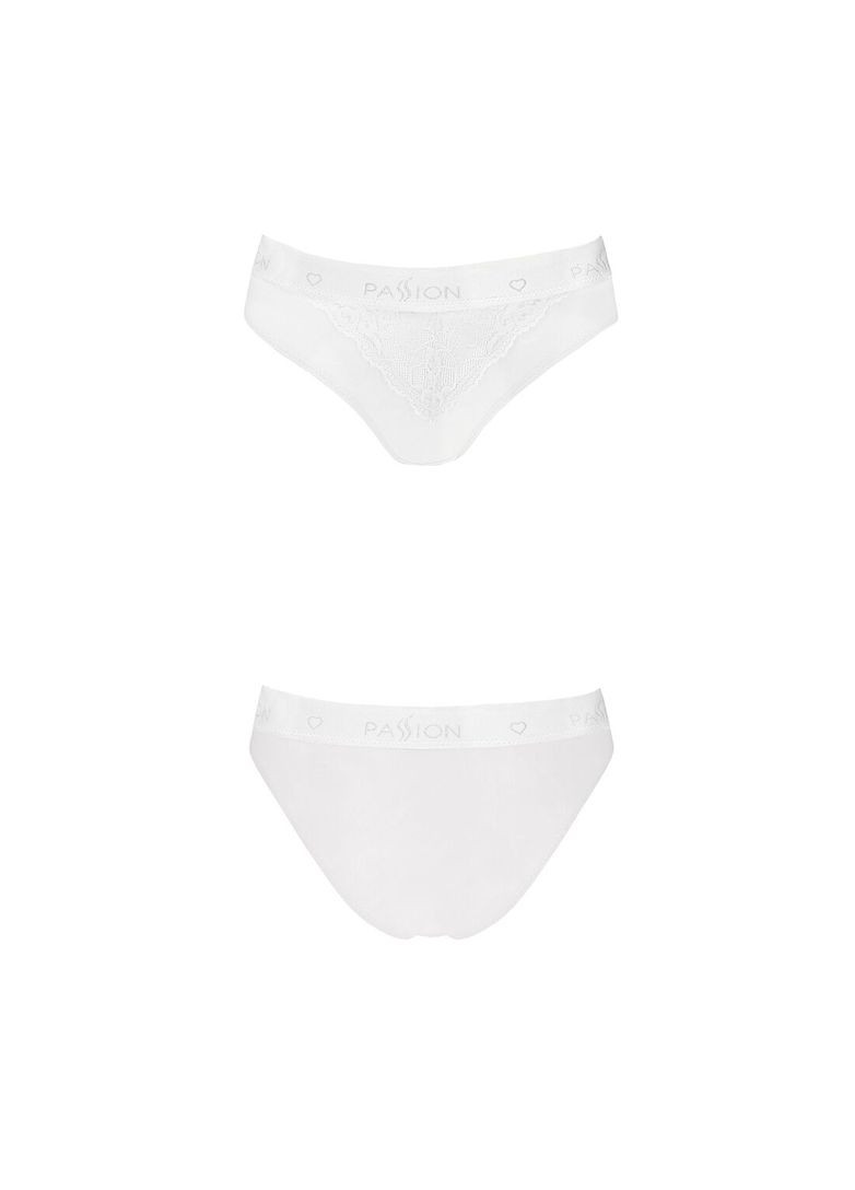 Комбінований демісезонний трусики з широкою гумкою і мереживом ps001 panties l, white Passion