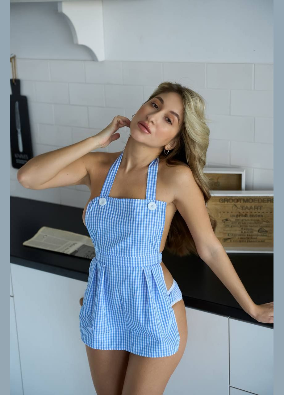 Блакитний комплект жіночої білизни ігровой костюм «домогосподарка» Simply sexy