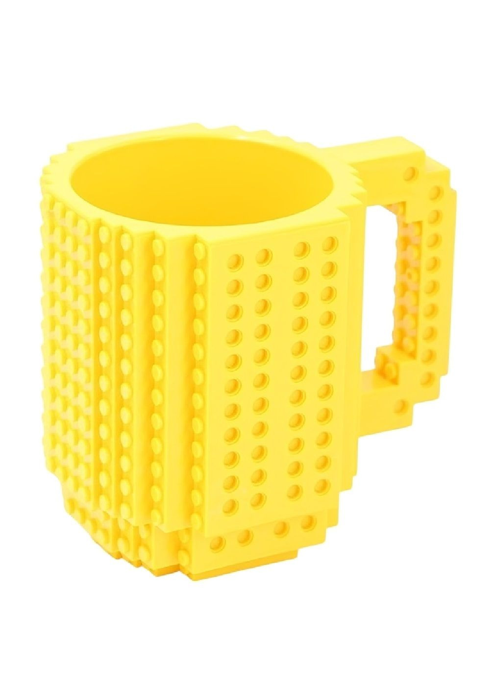 Чашка кружка конструктор с ручкой детская для детей мальчиков девочек Лего с деталями 13х13 см 350 мл (478727-Prob) Желтая Unbranded (309759312)