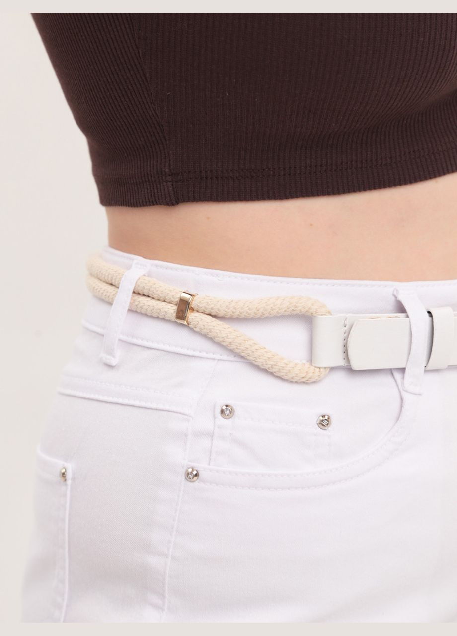 Шорти жіночі білі прямі зі стрейчем Estensivo Прямі (329854074)