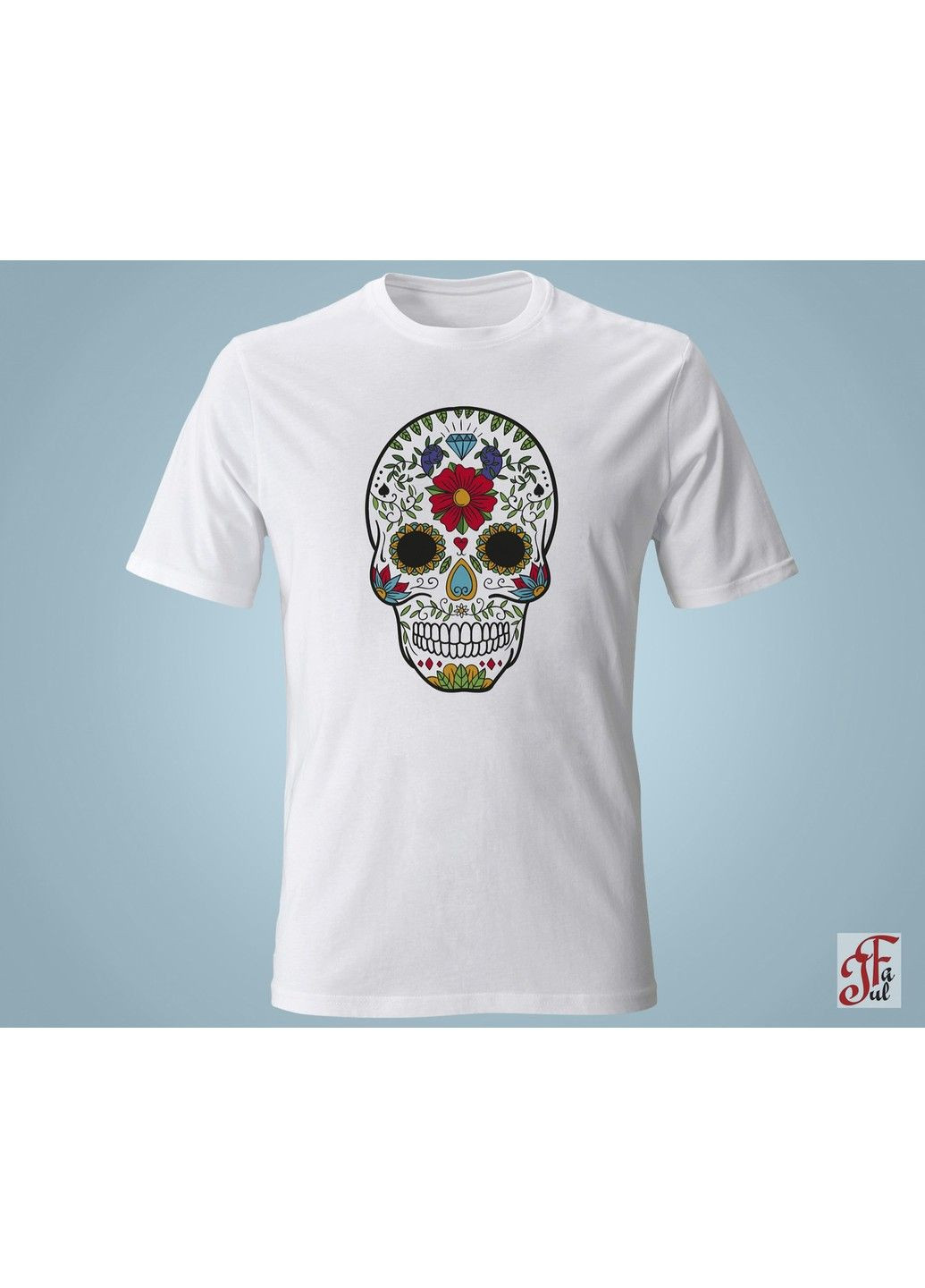 Женская футболка с принтом Мексиканский череп. XXL ЗаСвіт - (280940724)