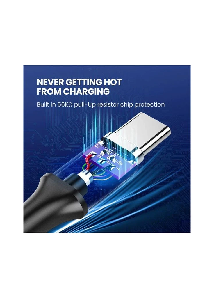 Дата кабель USB 3.0 AM to USB-C 0.5m 3A US184 black (20881) Ugreen (382660186)