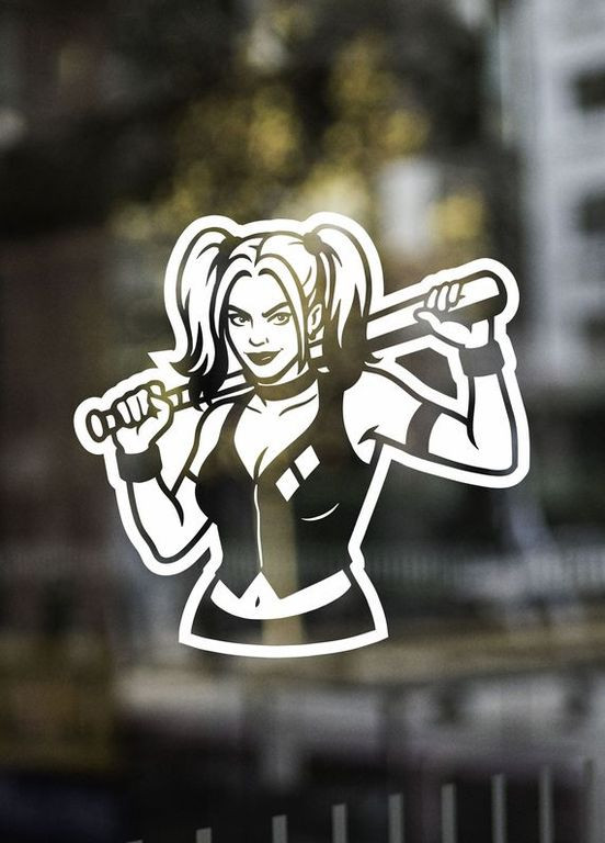 Наклейка (Наліпка) на авто машину Харлі Квін Подружка Джокера 50х50 см No Brand (364964160)