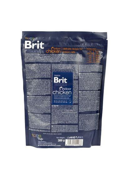 Сухий корм Premium Cat by Nature Indoor для кішок, що живуть у приміщенні, з куркою, 300 г Brit (362577930)