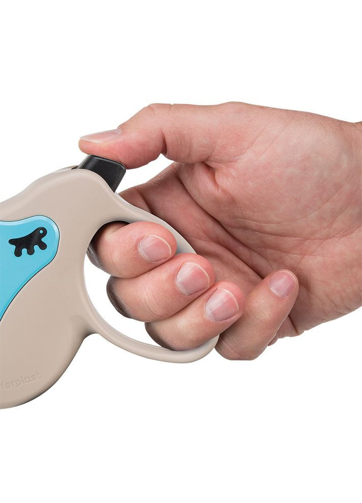 Поводир - рулетка для собак з стрічками Amigo Tape (Ферпласт Аміго Тейп) 12 х 3 h 10 см - MINI, Голубий Ferplast (351910835)