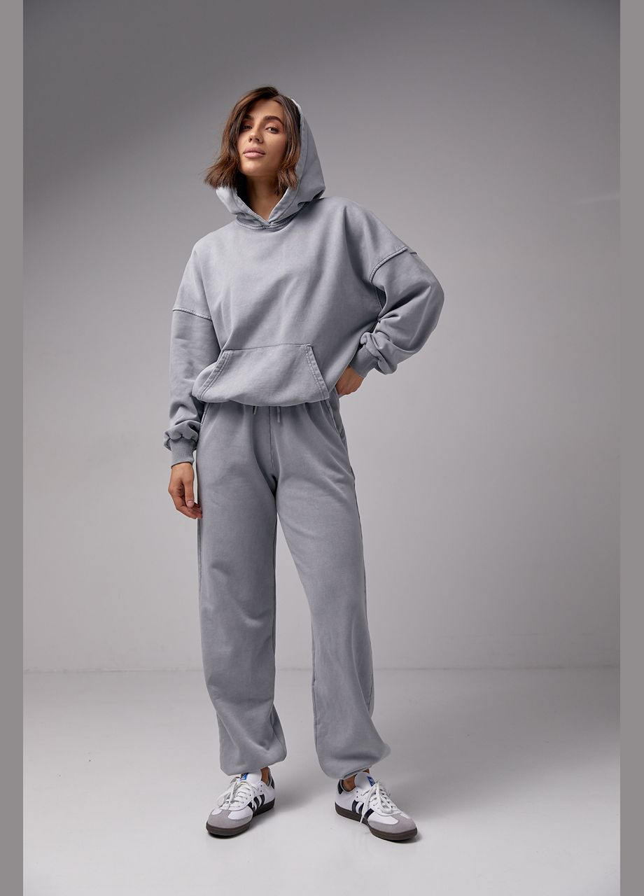 Спортивный костюм женский с худи и джоггерами Liton (296908991)