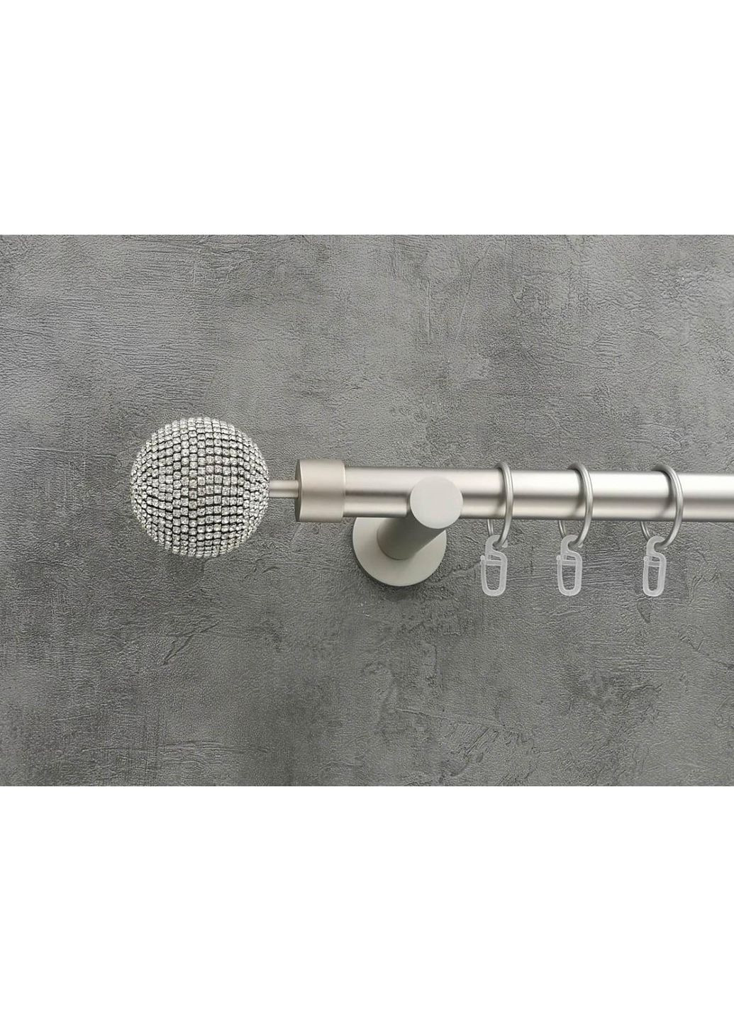 Карниз Емпреса гладка штанга одинарний універсальний 25 мм 200 см Сатин Quadrum (352781751)