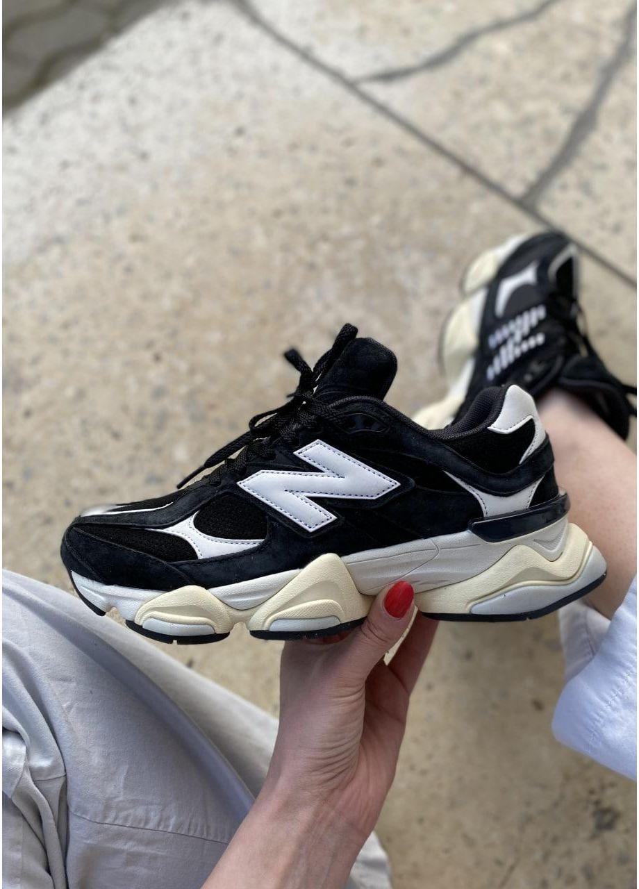 Черные демисезонные кроссовки мужские new balance 9060 black white v2 нью беланс 9060 No Brand