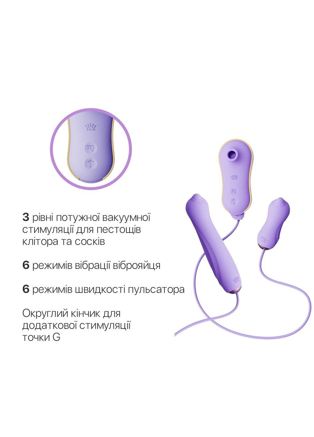 Набор 3 в 1 UNICORN Set Violet виброяйце пульсатор вакуумный стимулятор многофункциональный вибратор Zalo (298349958)