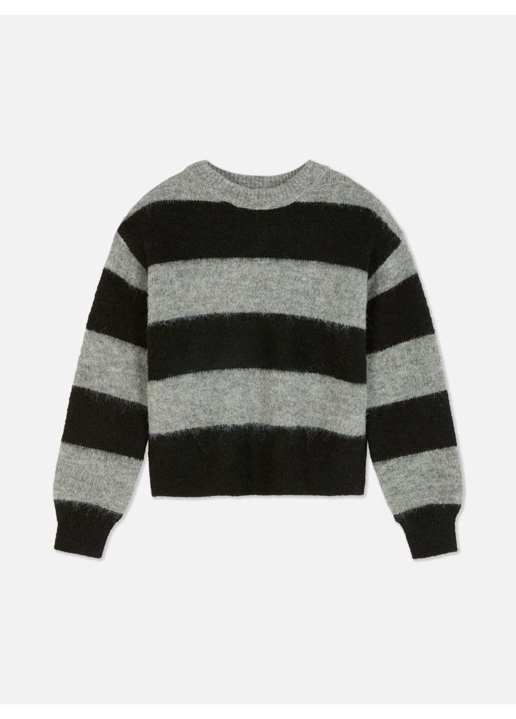 Черный джемпер зима,черный в серую полоску, Primark