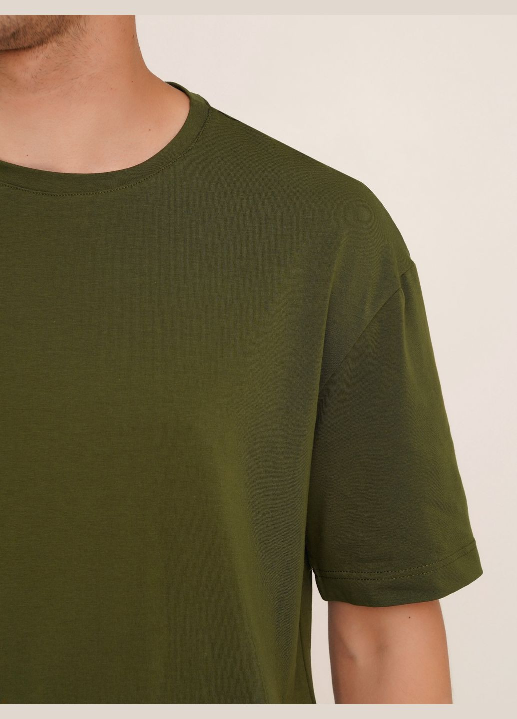 Оливкова футболка однотонна чоловіча ctm mbc02301 shop (2000989932512) LAWA