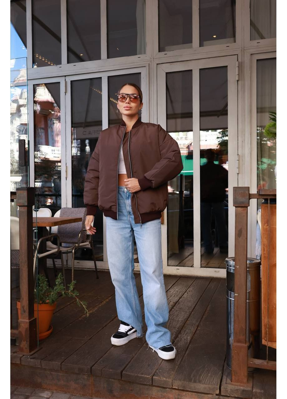 Бомбер женский на подкладке Style Point бейсбольный на молнии (362210271)