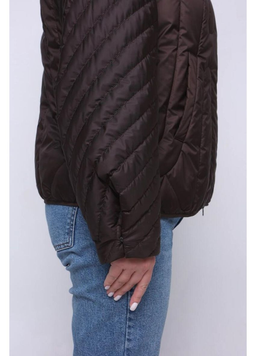 Коричневая демисезонная женская куртка демисезонная большого размера SK