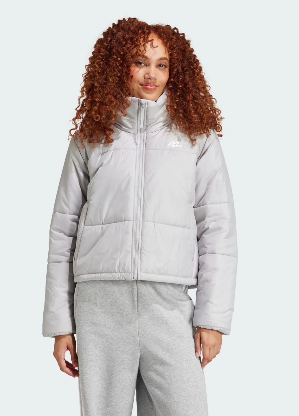 Серая демисезонная куртка bsc insulated adidas