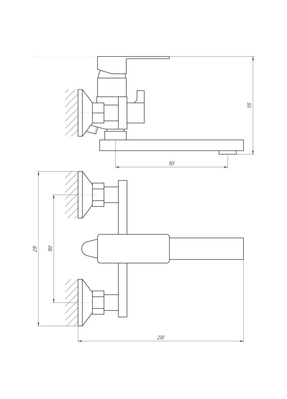 Смеситель для ванной Milano GLM-0102N-11-GRAPHITE Globus Lux (392915951)