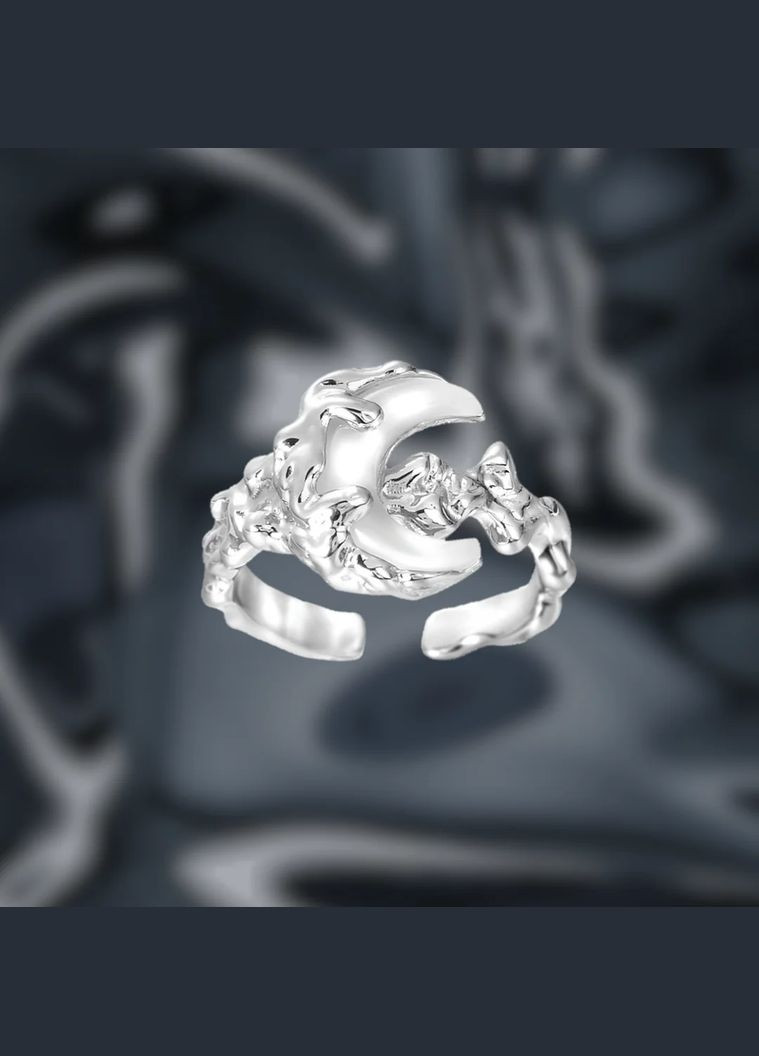 Каблучка срібляста Відьмак незвична фентезі стиль в формі білого місяця кільце тендітне ретро естетика кокетт готика fairycore No Brand (321970929)